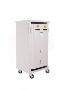 Storage & charging trolley for up to 15 laptops/30 netbooks Chromebooks or tablets.