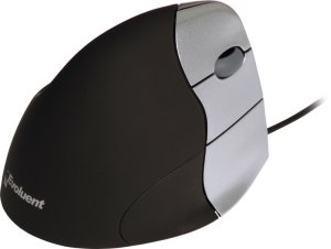 An Evoluent product. The RIGHT HANDED Evoluent VerticalMouse 3 is a vertical patented mouse that supports your hand in a relaxed handshake position- and eliminates the arm twisting required by ordinary mice. The mouse also remains steady when you press th