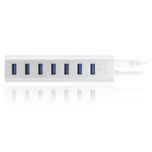 7 Port USB Hub - Aluminium Unibody with Power Adapter - Prime Series