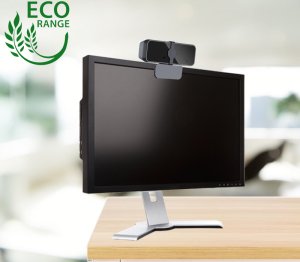 Accuratus foldable ECO Wheatgrass Webcam. Fully Biodegradable Wheat Polymer bioplastic Webcam in Black - 4K (UHD 3840 x 2160)