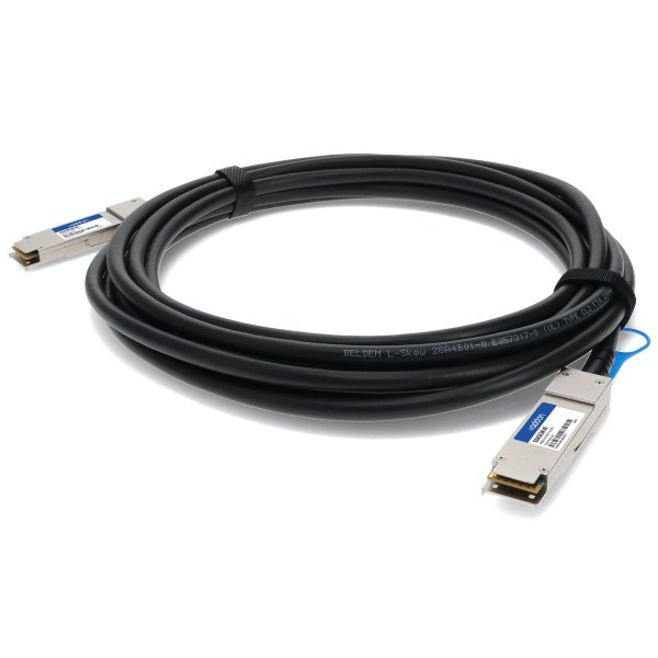 Intel XLDACBL5M Compatible TAA Compliant 40GBase-CU QSFP+ to QSFP+ Direct Attach Cable (Passive Twinax, 5m)