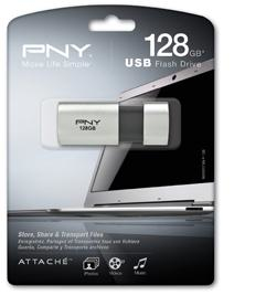 Wave Attaché - 128GB, USB 2.0, Black/Silver