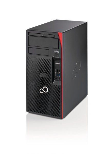 Fujitsu ESPRIMO P557/2/E85+ Intel® Core™ i3 i3-7100 4 GB DDR4-SDRAM 128 GB SSD Windows 10 Pro Desktop PC Black, Red